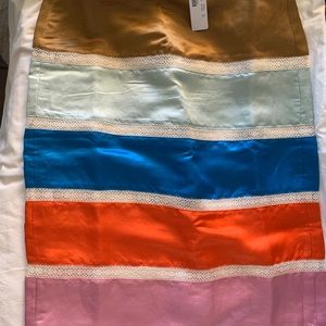 Nwt Jcrew multi-color linen-blend skirt - size 00